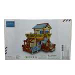 Puzzle 3D creativ din lemn casa cabana de la tara de construit cu 73 piese - imagine 6