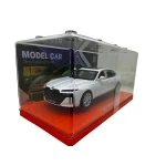 Macheta BMW seria 7 760 1/28 alb cu sunet lumini deschide usile si capotele - imagine 3