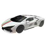Macheta Lamborghini Sian alb Italia 1/28 sunete lumini deschide usile - imagine 5