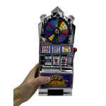 Mini aparat de pacanele Lucky Slot 777 cu roata norocului, design retro 27 cm