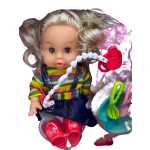 Papusa interactiva Baby Doll Lovely Set cu 12 sunete, accesorii, olita si biberon - imagine 3