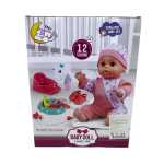 Papusa interactiva Baby Doll Lovely Set cu 12 sunete, accesorii, olita si biberon - imagine 5