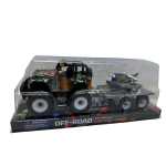 Masina de teren cu platforma si avion