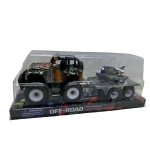 Masina de teren cu platforma si avion