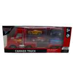 Set tir Cars din plastic cu 4 masinute