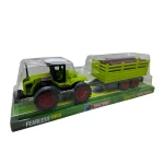 Tractor mecanic cu remorca si busteni 35cm