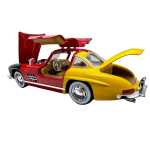 Macheta Mercedes 300SL retro 1:22 Die-Cast cu lumini, sunete si usi tip aripa - imagine 13