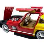 Macheta Mercedes 300SL retro 1:22 Die-Cast cu lumini, sunete si usi tip aripa - imagine 14