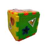 Cub educativ Play & Learn din plastic cu forme geometrice colorate