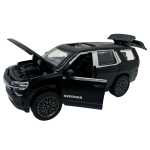 Macheta metalica SUV negru Die-Cast 1:32 cu lumini si sunete, usi deschise