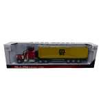 Macheta Camion container metalic cu remorca 36 cm lumini si sunete pull back