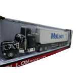 Macheta Camion American container metalic cu remorca Maston lumini si sunete pull back - imagine 4