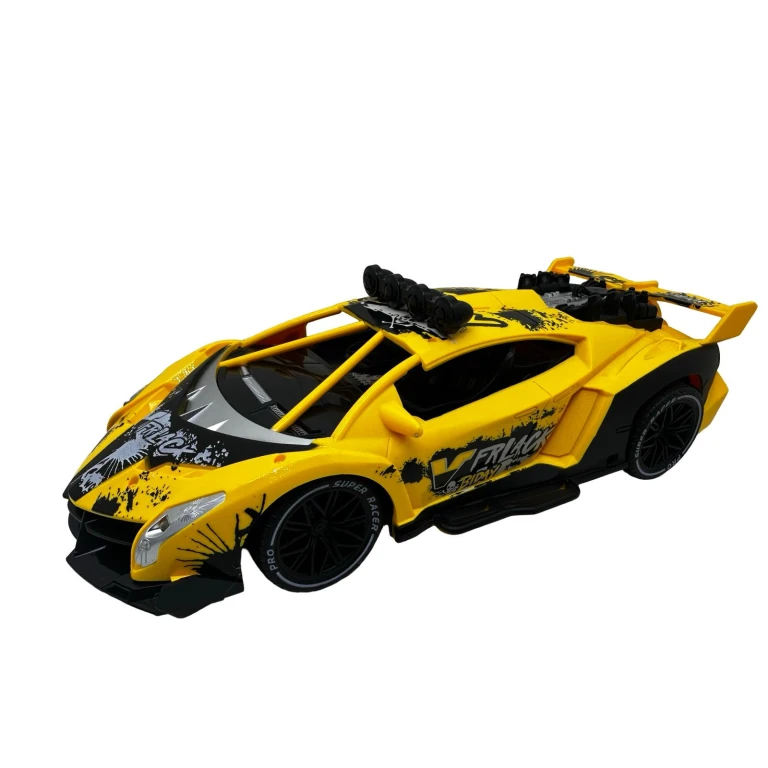Masina cu telecomanda Lamborghini Racing 1:16 galbena cu efect de abur si lumini