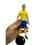 Figurina fotbalist Cristiano Ronaldo din plastic galben 20 cm - imagine 3