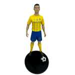 Figurina fotbalist Cristiano Ronaldo din plastic galben 20 cm - imagine 5