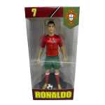 Figurina fotbalist Cristiano Ronaldo din plastic rosu 20 cm