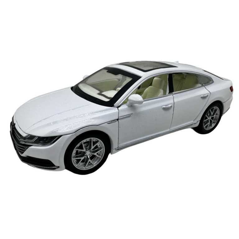 Macheta Volkswagen Passat CC alb 1/32 are lumini sunete si deschide usile si capotele