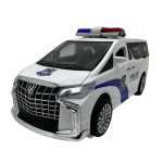 Masina de politie alba cu sunete si lumini deschide usile si portbagajul - imagine 3