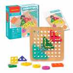 Joc de insnuruire din lemn cu forme geometrice Montessori
