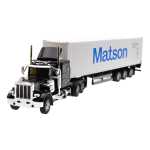 Macheta Camion American container metalic cu remorca Maston lumini si sunete pull back