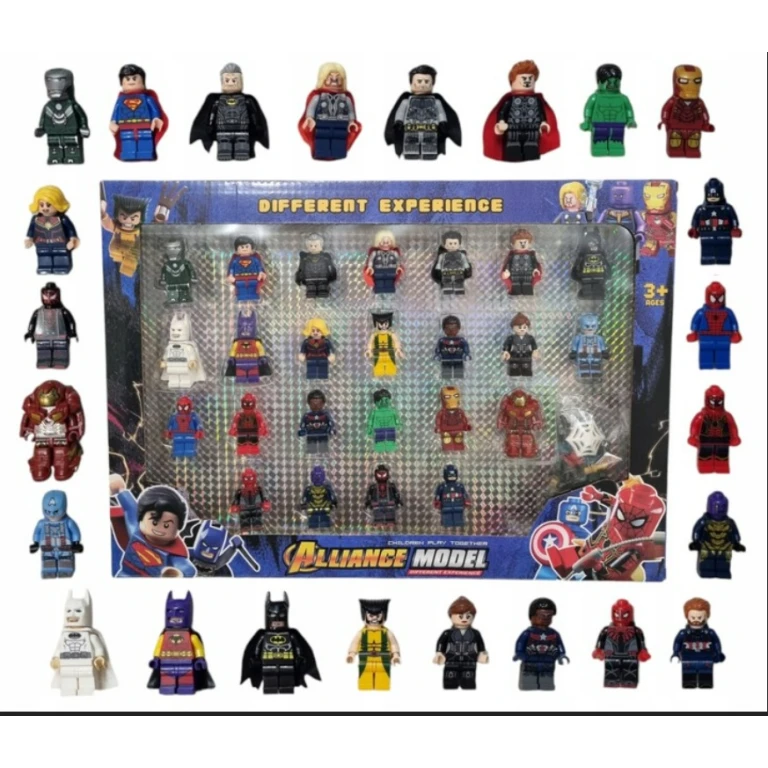 Set 28 figurine de jucarie eroi tip Avengers BlockHeroes