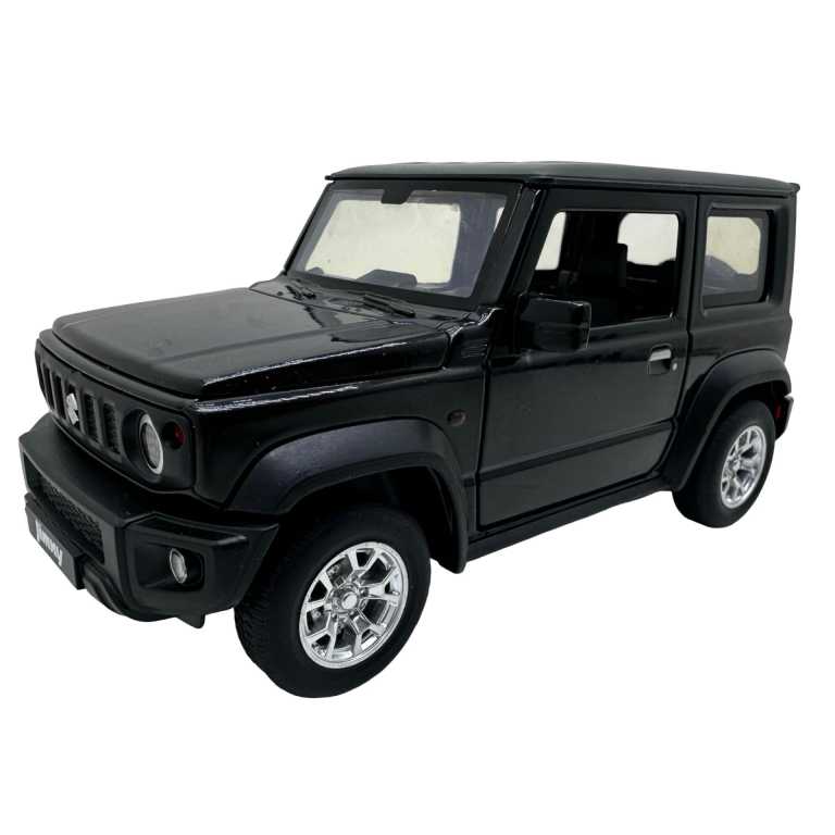 Macheta Suzuki Jimmy negru 1:24 replica metal lumini si sunete deschide usile