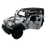 Macheta Jeep Wrangler camuflaj alb sunete lumini deschide usile 1/36 - imagine 7
