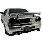 Macheta Nissan GTR R34 argintiu scara 1:32 replica metal lumini si sunete usi deschise - imagine 7