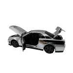 Macheta Nissan GTR R34 argintiu scara 1:32 replica metal lumini si sunete usi deschise - imagine 13