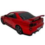Macheta Nissan GTR R34 rosu scara 1:32 replica metal lumini si sunete usi deschise - imagine 9