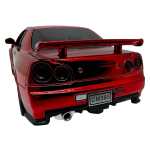 Macheta Nissan GTR R34 rosu scara 1:32 replica metal lumini si sunete usi deschise - imagine 10