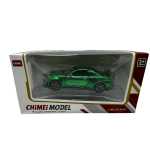 Macheta Nissan GTR R34 verde scara 1:32 replica metal lumini si sunete usi deschise - imagine 3