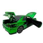 Macheta Nissan GTR R34 verde scara 1:32 replica metal lumini si sunete usi deschise - imagine 7