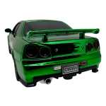 Macheta Nissan GTR R34 verde scara 1:32 replica metal lumini si sunete usi deschise - imagine 8