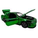 Macheta Nissan GTR R34 verde scara 1:32 replica metal lumini si sunete usi deschise - imagine 12