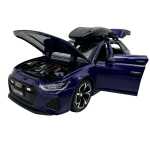 Macheta Audi RS6 1:32 albastra replica metal lumini si sunete usi deschise portbagaj functional - imagine 6