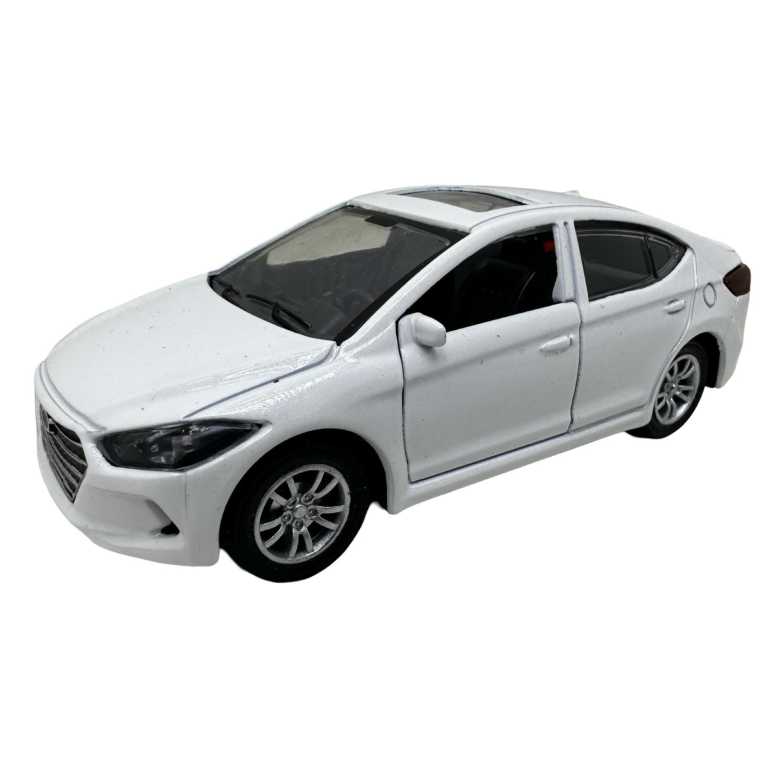 Macheta Hyundai Elantra alb 1:32 replica metal lumini si sunete, usi deschise