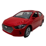 Macheta Hyundai Elantra rosie 1:32 replica metal lumini si sunete, usi deschise