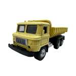 Macheta Camion Basculanta crem 1:32 replica metal cu bena mobila roti cauciuc - imagine 4