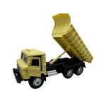 Aceasta macheta de camion basculanta este o replica solida realizata la scara 1:32, perfecta pentru joaca activa sau colectie. Caroseria robusta din aliaj metalic este completata de roti din cauciuc si o bena mobila care se poate ridica manual, imitand perfect functia reala de basculare. Designul realist si constructia durabila fac din aceasta jucarie un cadou excelent pentru micii pasionati de vehicule utilitare. Dimensiuni aproximative: 19 x 6 x 8 cm Material: metal + plastic ABS Functii: bena rabatabila, roti cauciuc Recomandat pentru varsta: 3+ ani