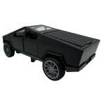 Macheta Tesla Cybertruck neagra replica metal scara 1:36 - imagine 5