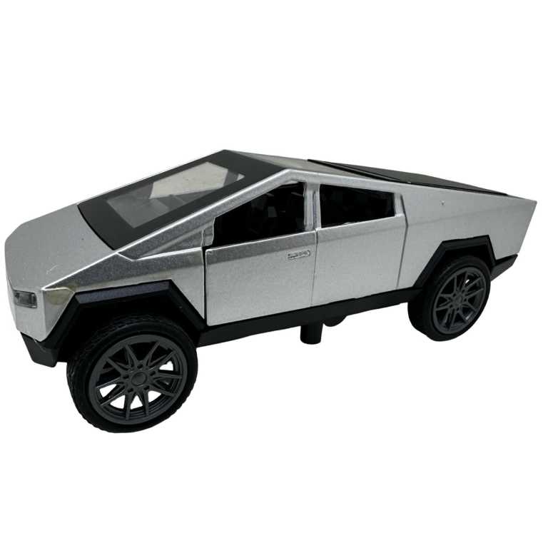 Macheta Tesla Cybertruck gri replica metal scara 1:36