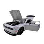 Macheta Dodge Charger SRT 1:24 gri replica metal lumini si sunete usi deschise - imagine 12