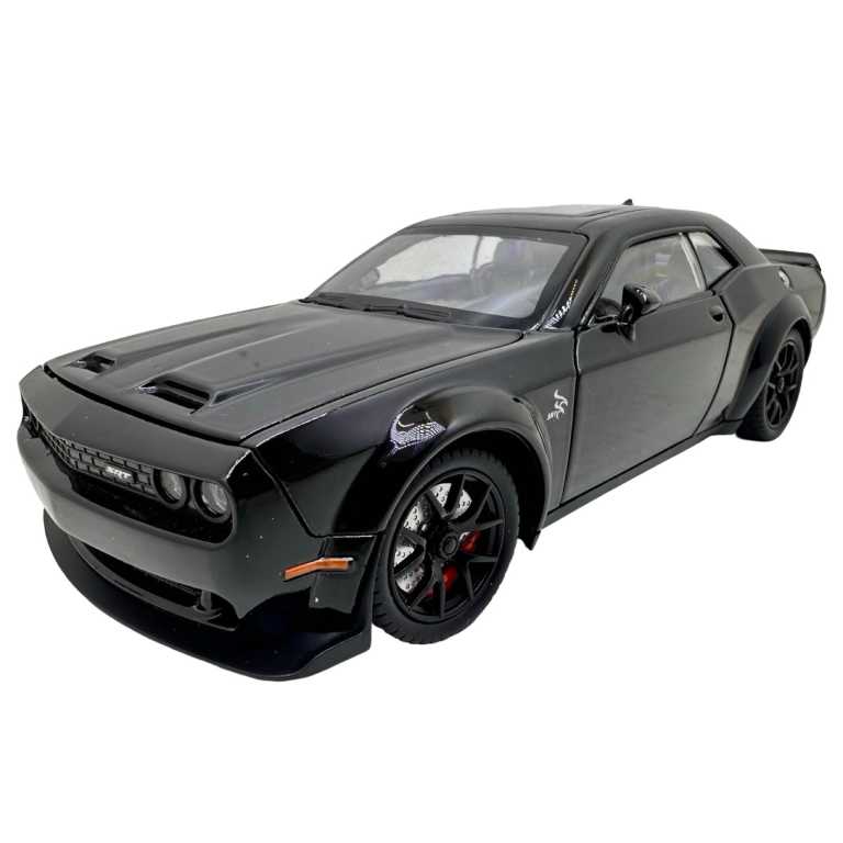 Macheta Dodge Charger SRT 1:32 neagra replica metal lumini si sunete usi deschise