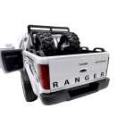 Macheta Ford Ranger Raptor 1:32 alba replica metal lumini si sunete usi deschise bena functionala - imagine 6