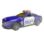Macheta Ford Mustang politie albastru sunet lumini deschide usile resort 1/43