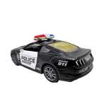 Macheta Ford Mustang politie negru sunet lumini deschide usile resort 1/43 - imagine 4