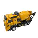 Camion betoniera galben cu lumini si sunete, tambur rotativ, jucarie constructii pentru copii