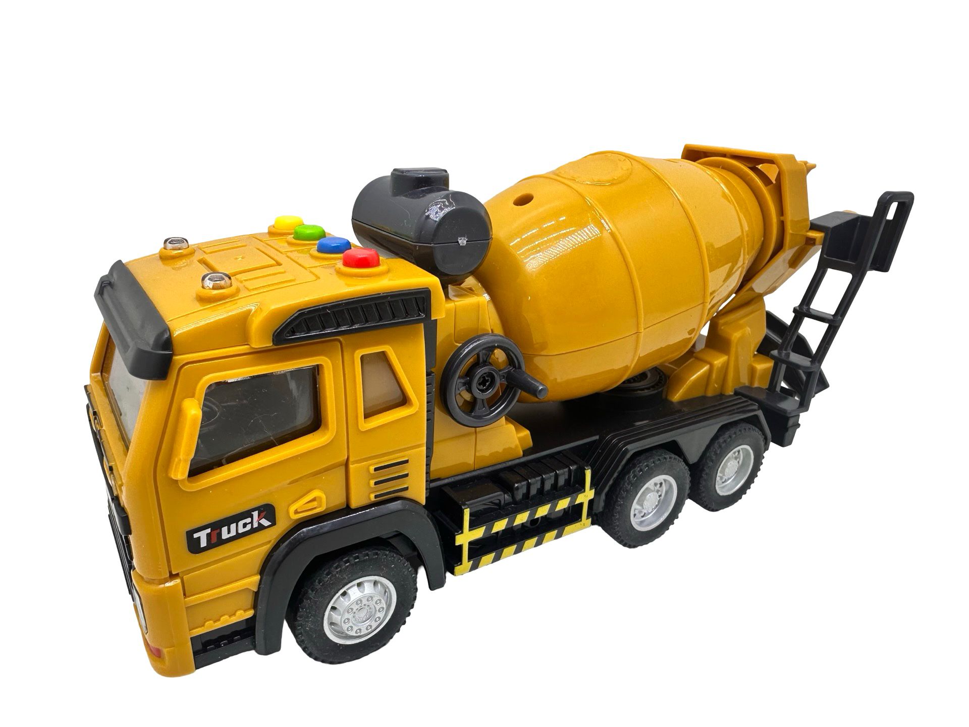IMG-20251111-WA0048 Camion betoniera galben cu lumini si sunete, tambur rotativ, jucarie constructii pentru copii