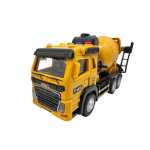 Camion betoniera galben cu lumini si sunete, tambur rotativ, jucarie constructii pentru copii - imagine 3